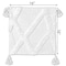 Deerlux 16" Cotton Throw Pillow Cover with White Tufted Large Lattice Pattern and Tassel Corners with Filler QI004307.LC.K - alternate 3